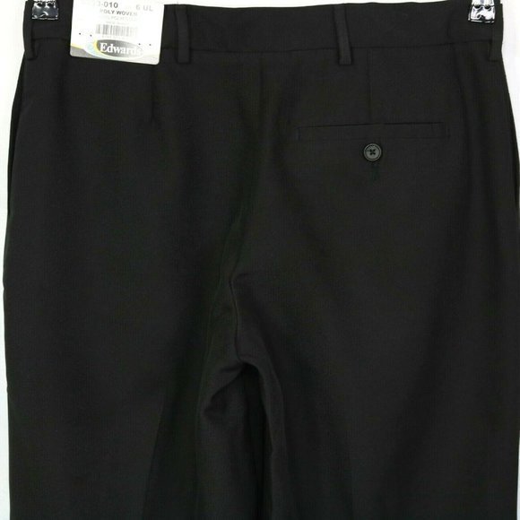 Edwards Easy Fit Uniform‎ Work Pants Black UL 8793-010 Unhemmed Size 6 - Picture 7 of 12